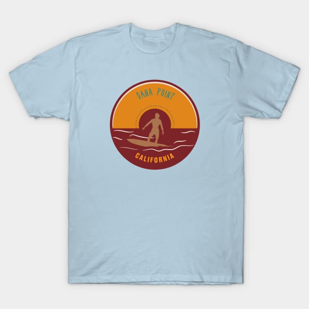 Dana Point Flat Design T-Shirt by Alexander Luminova